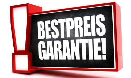 service-bestpreis Harbeke • Bestpreisgarantie Schild in auffälligem Design.