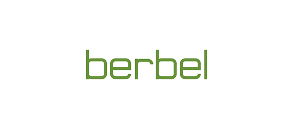 Harbeke • Logo der Marke berbel in grünem Schriftzug.